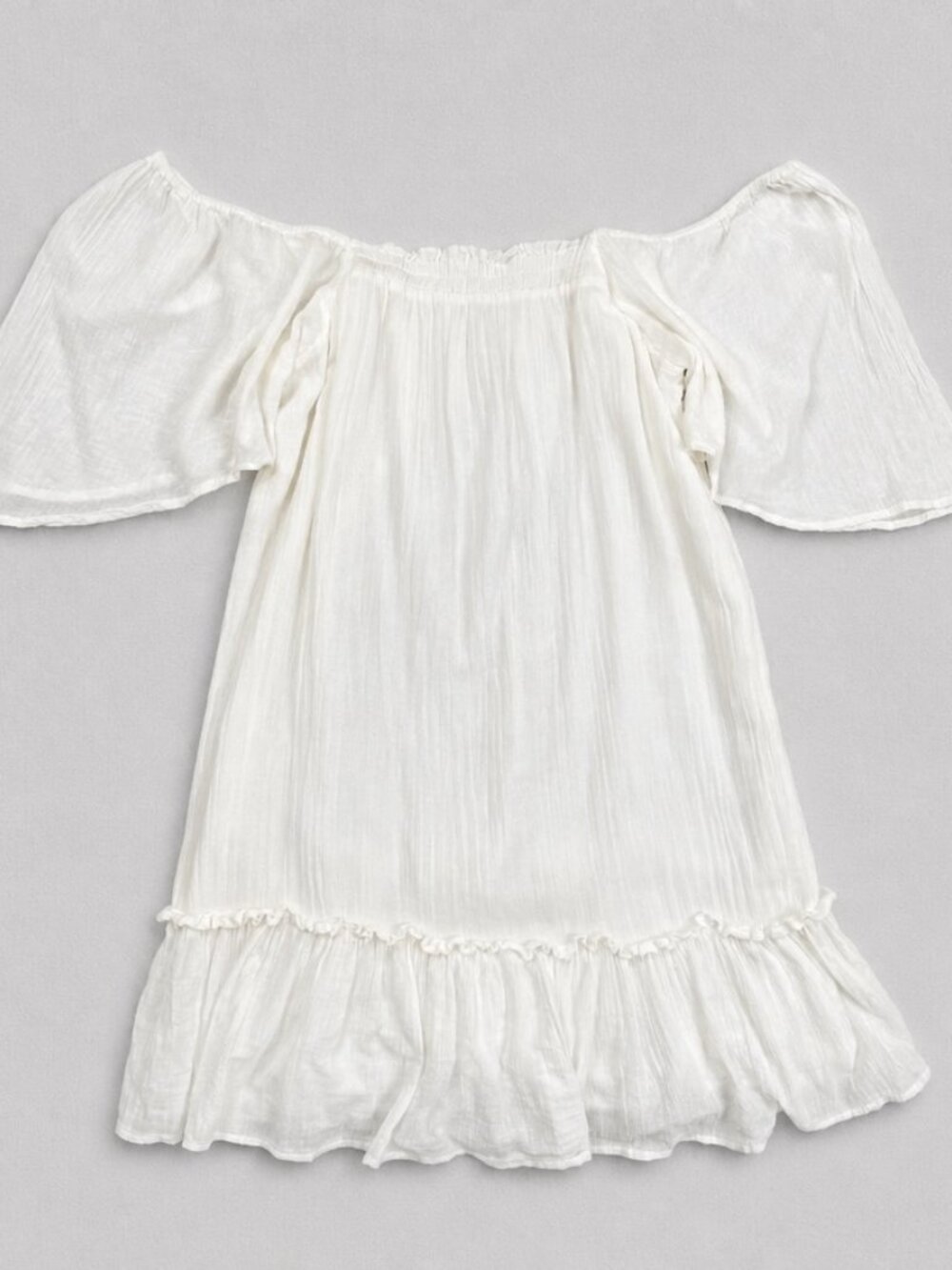 Billabong Cloud Dancer Off The Shoulder Gauze Peasant Dress Sz L Ren Faire Fairy